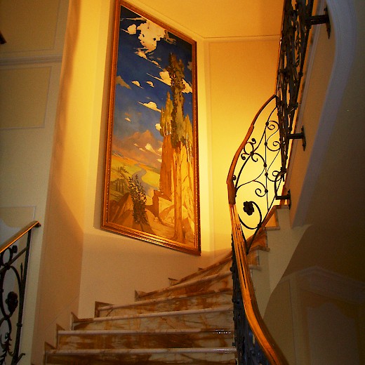 Bild „Landschaft“ im Treppenhaus